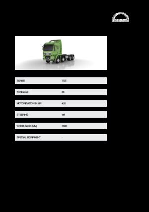 Твърдо шаси MAN TGS 35.420 8x6