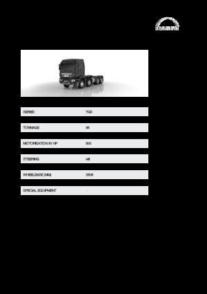 Твърдо шаси MAN TGS 35.500 8x6H