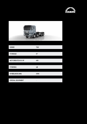 Твърдо шаси MAN TGS 37.460 8x4