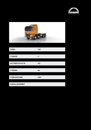 Твърдо шаси MAN TGS 41.500 8x6