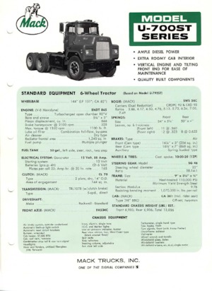 Твърдо шаси Mack U-700ST CA361 ENDT 865 6x4