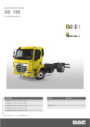 Твърдо шаси DAF XB 260 FA 16t