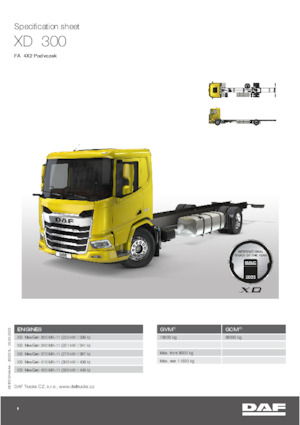 Твърдо шаси DAF XD 340 FA