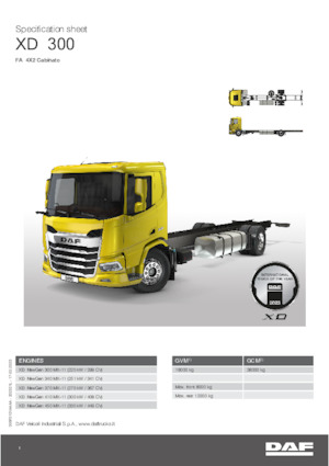 Твърдо шаси DAF XD 340 FA