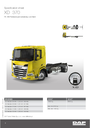 Твърдо шаси DAF XD 450 FA Low Deck