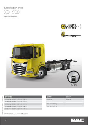 Твърдо шаси DAF XD 300 FAN