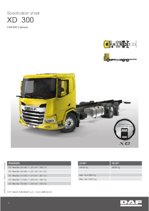 Твърдо шаси DAF XD 300 FAN