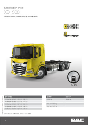 Твърдо шаси DAF XD 370 FAS