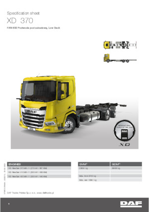 Твърдо шаси DAF XD 450 FAN Low Deck