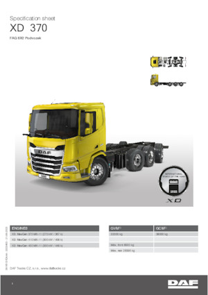 Твърдо шаси DAF XD 370 FAQ