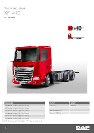 Твърдо шаси DAF XF 480 FAT