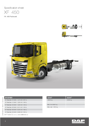 Твърдо шаси DAF XF 480 FA