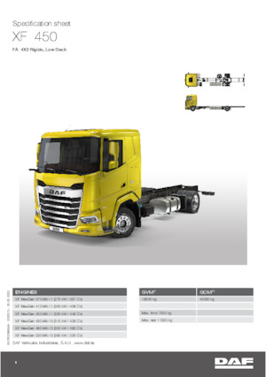 Твърдо шаси DAF XF 430 FA Low Deck