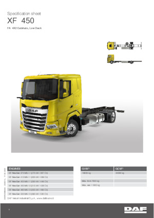 Твърдо шаси DAF XF 430 FA Low Deck