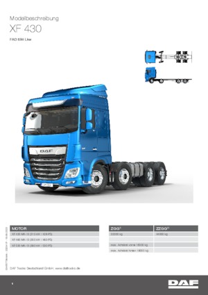 Твърдо шаси DAF XF 430 FAD