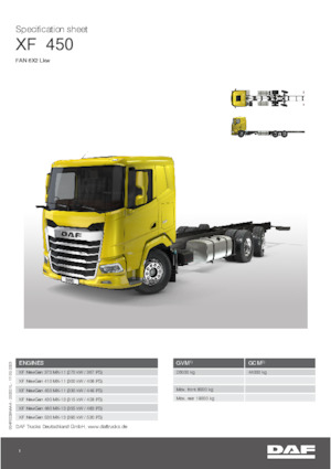 Твърдо шаси DAF XF 430 FAN