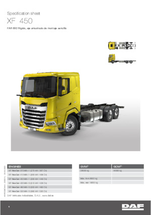 Твърдо шаси DAF XF 530 FAR