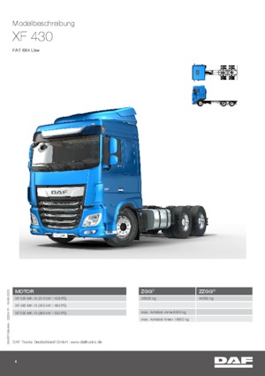 Твърдо шаси DAF XF 430 FAT