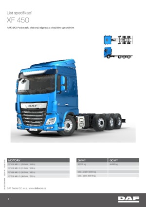 Твърдо шаси DAF XF 450 FAK