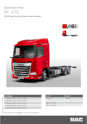 Твърдо шаси DAF XF 370 FAR Low Deck