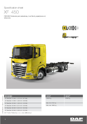 Твърдо шаси DAF XF 480 FAR Low Deck