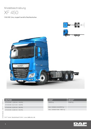 Твърдо шаси DAF XF 450 FAS