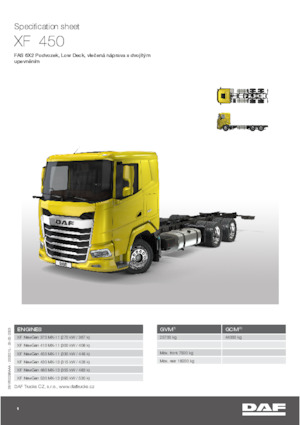 Твърдо шаси DAF XF 480 FAS Low Deck