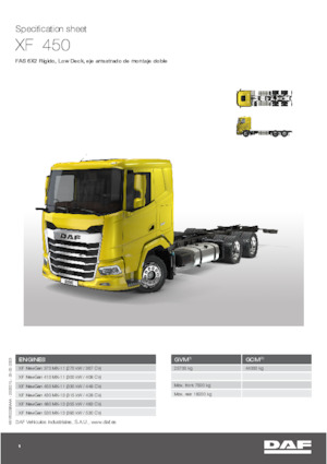 Твърдо шаси DAF XF 480 FAS Low Deck