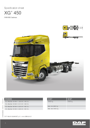 Твърдо шаси DAF XG+ 530 FAN