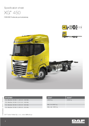 Твърдо шаси DAF XG+ 530 FAN