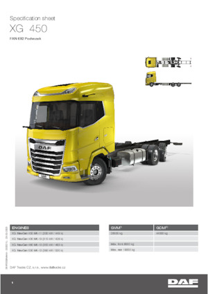 Твърдо шаси DAF XG 530 FAN