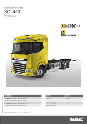 Твърдо шаси DAF XG 530 FAN