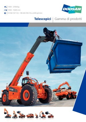 Телескопични манипулатори на материали Doosan DT160