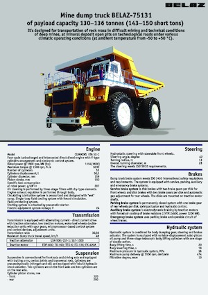 Камиони-самосвали Belaz 75131