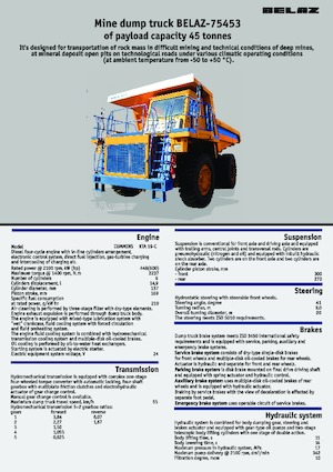 Камиони-самосвали Belaz 75453