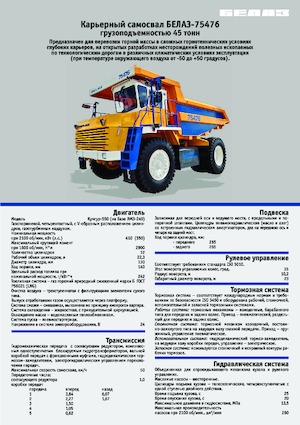 Камиони-самосвали Belaz 75476