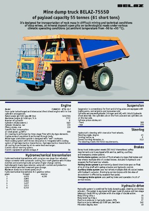 Камиони-самосвали Belaz 7555D