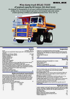 Камиони-самосвали Belaz 7555E