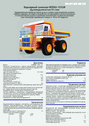 Камиони-самосвали Belaz 7555H