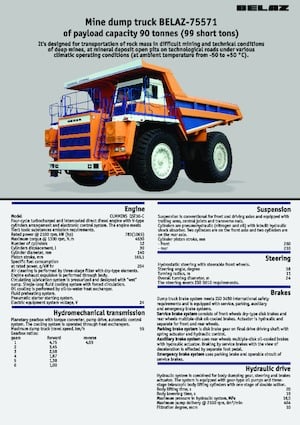 Камиони-самосвали Belaz 75571