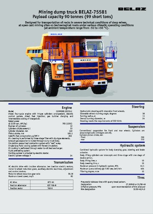 Камиони-самосвали Belaz 75581