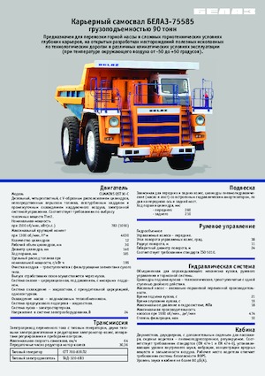 Камиони-самосвали Belaz 75585