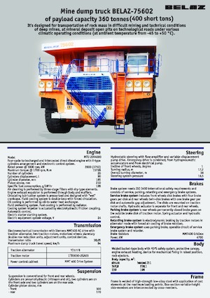 Камиони-самосвали Belaz 75602