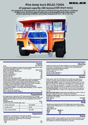 Камиони-самосвали Belaz 75604
