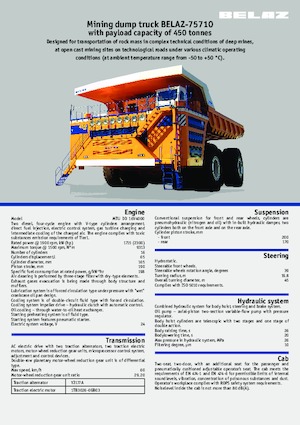 Камиони-самосвали Belaz 75710