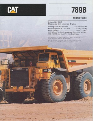 Камиони-самосвали Caterpillar 789B