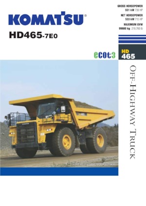 Камиони-самосвали Komatsu HD465-7E0