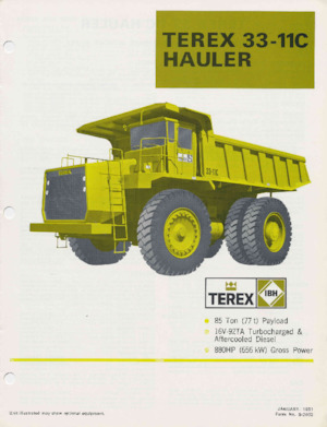 Камиони-самосвали Terex 33-11C