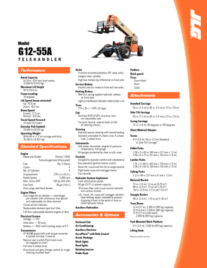 Телескопични манипулатори на материали JLG G 12-55 A