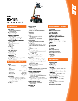 Телескопични манипулатори на материали JLG G 5-18 A